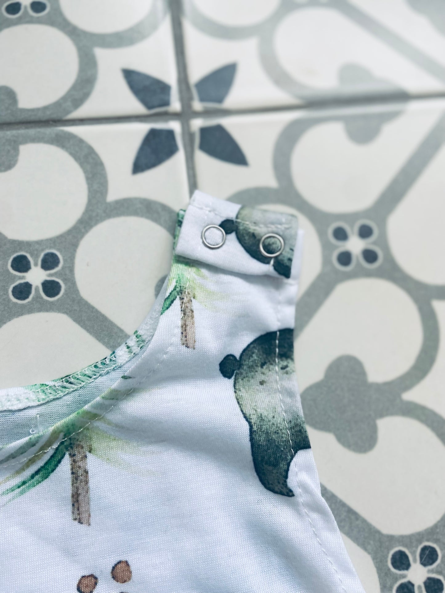 Woodland print babygrow