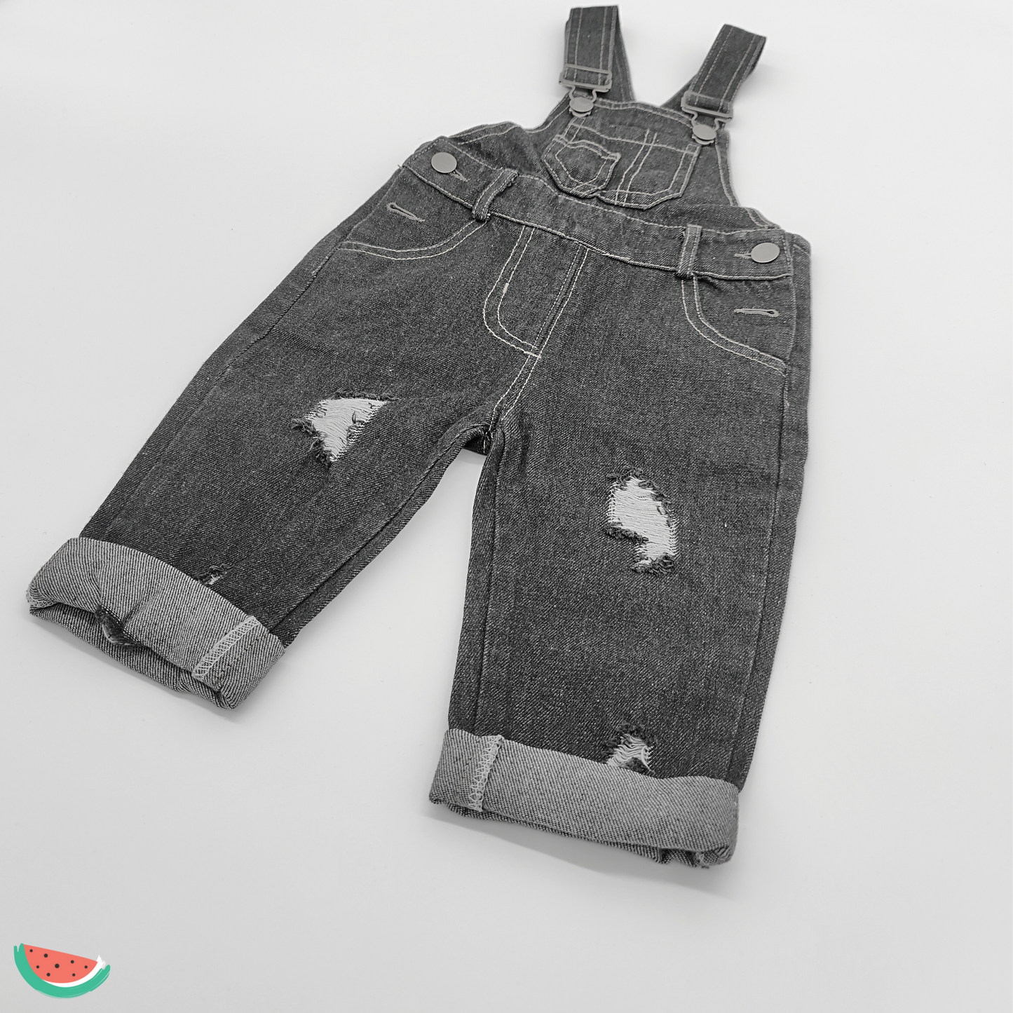 Black Ripped Dungarees