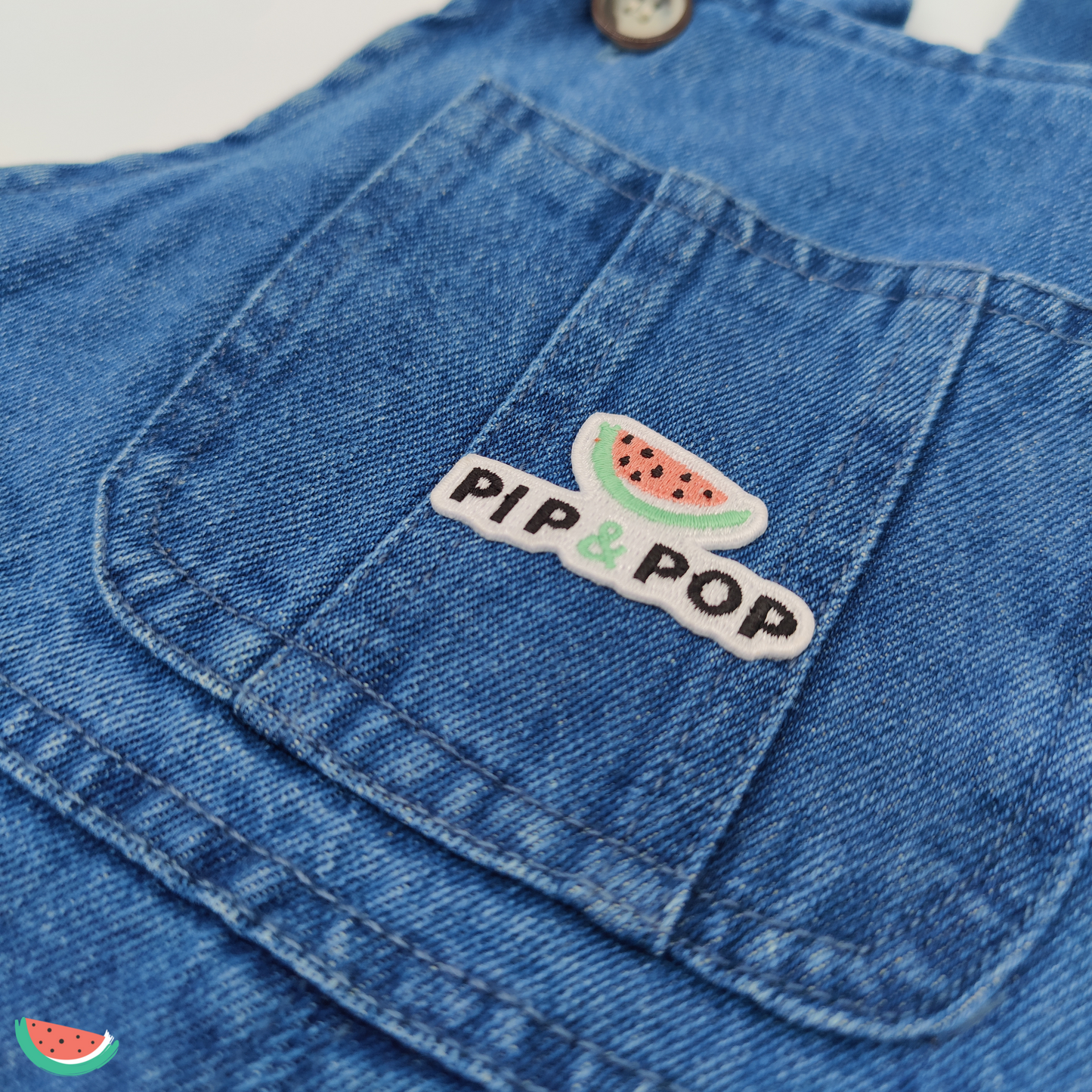 Pip & Pop blue denim dungarees