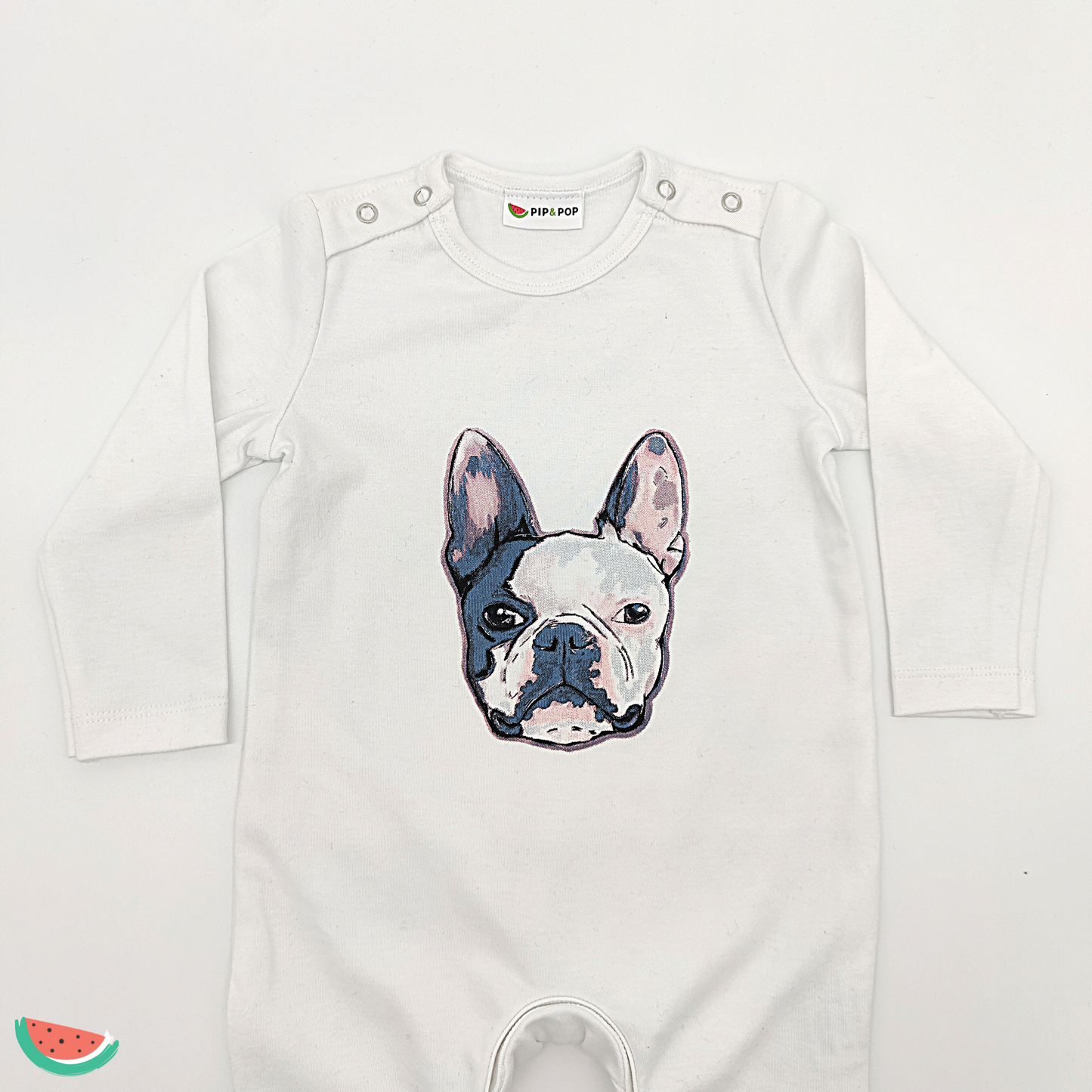 Frenchie Print Babygrow