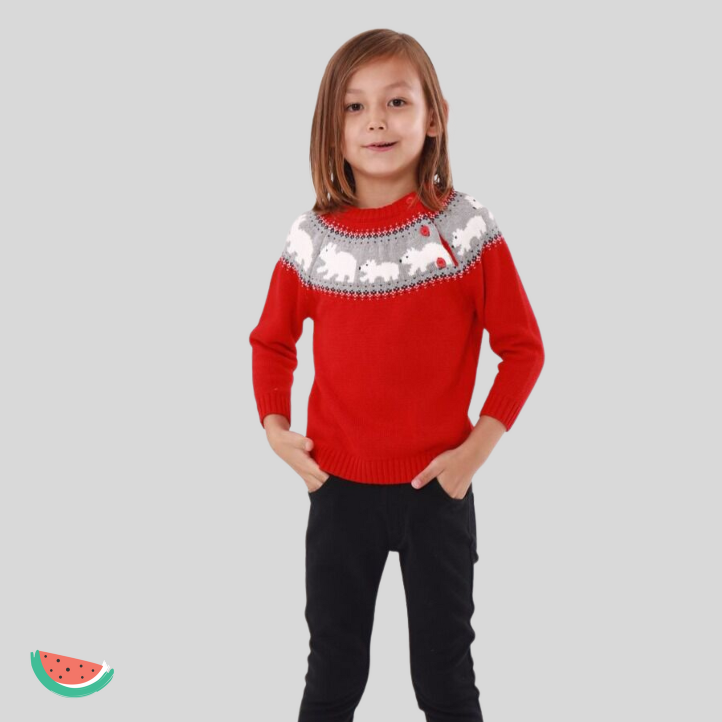 Red Winter Polar Jumper