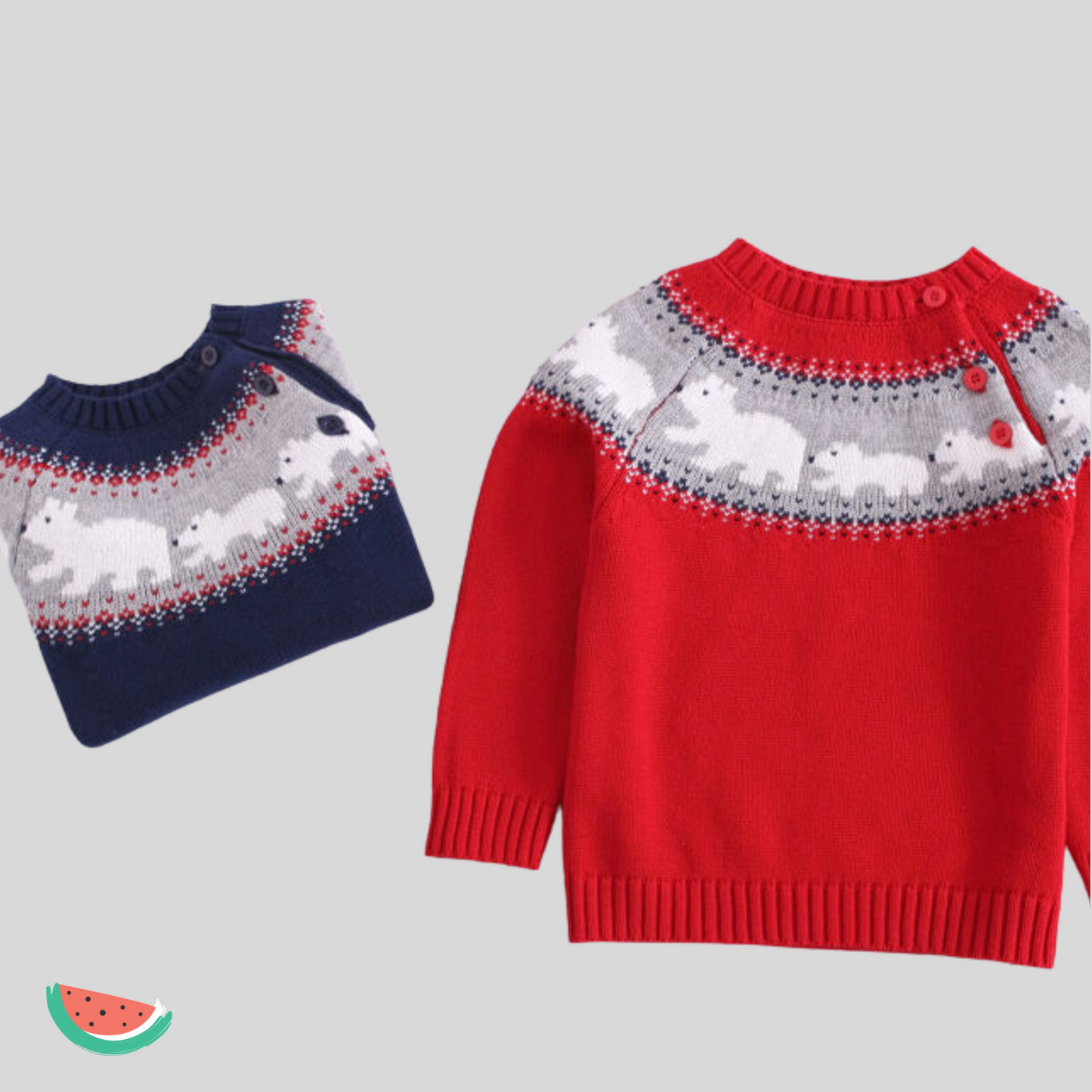 Red Winter Polar Jumper