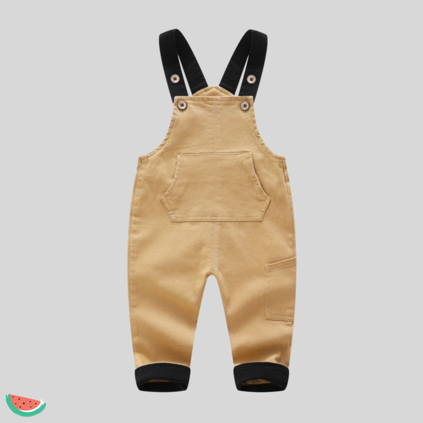 Two-Tone Cotton Dungarees