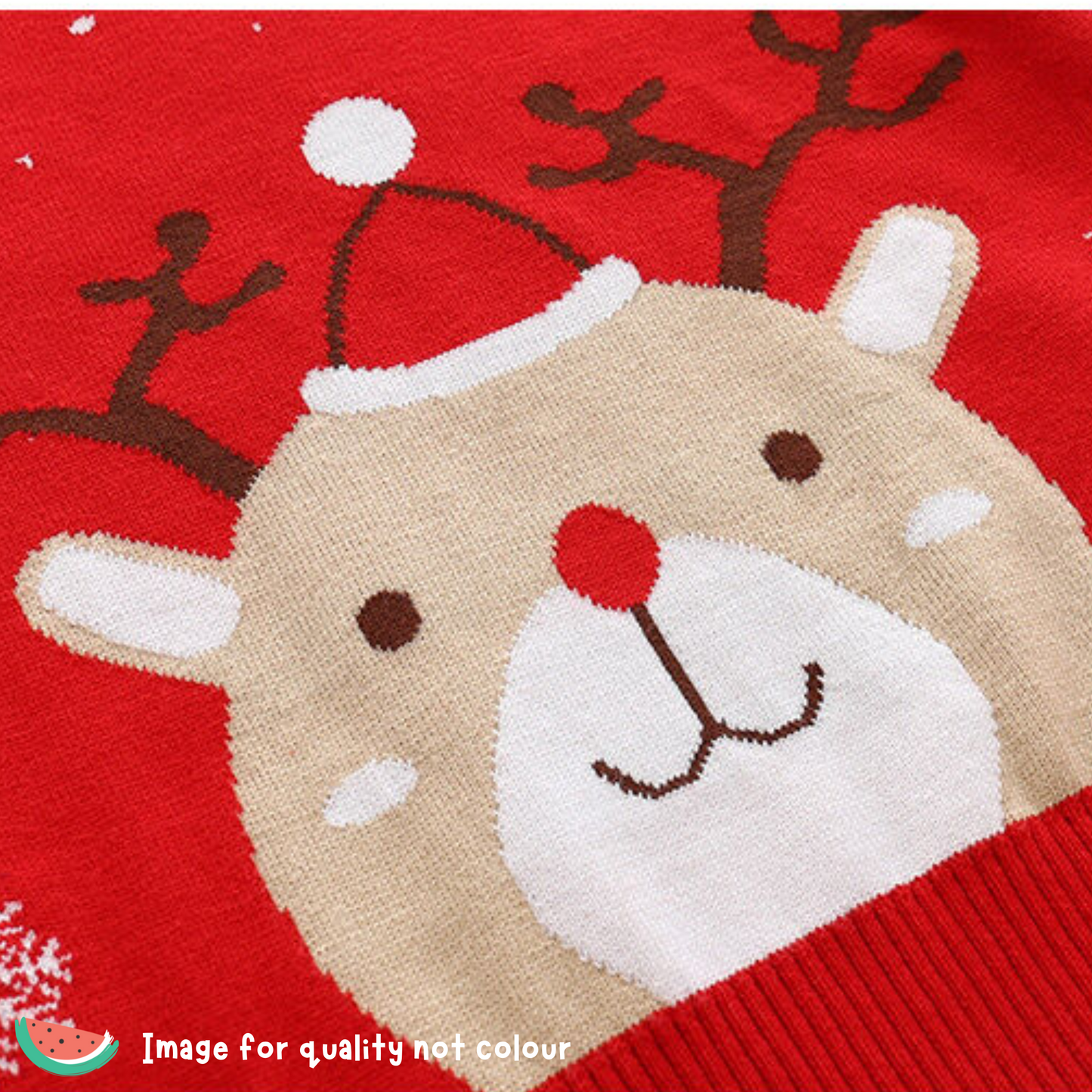 Christmas Reinbear Elbow Patch Jumper