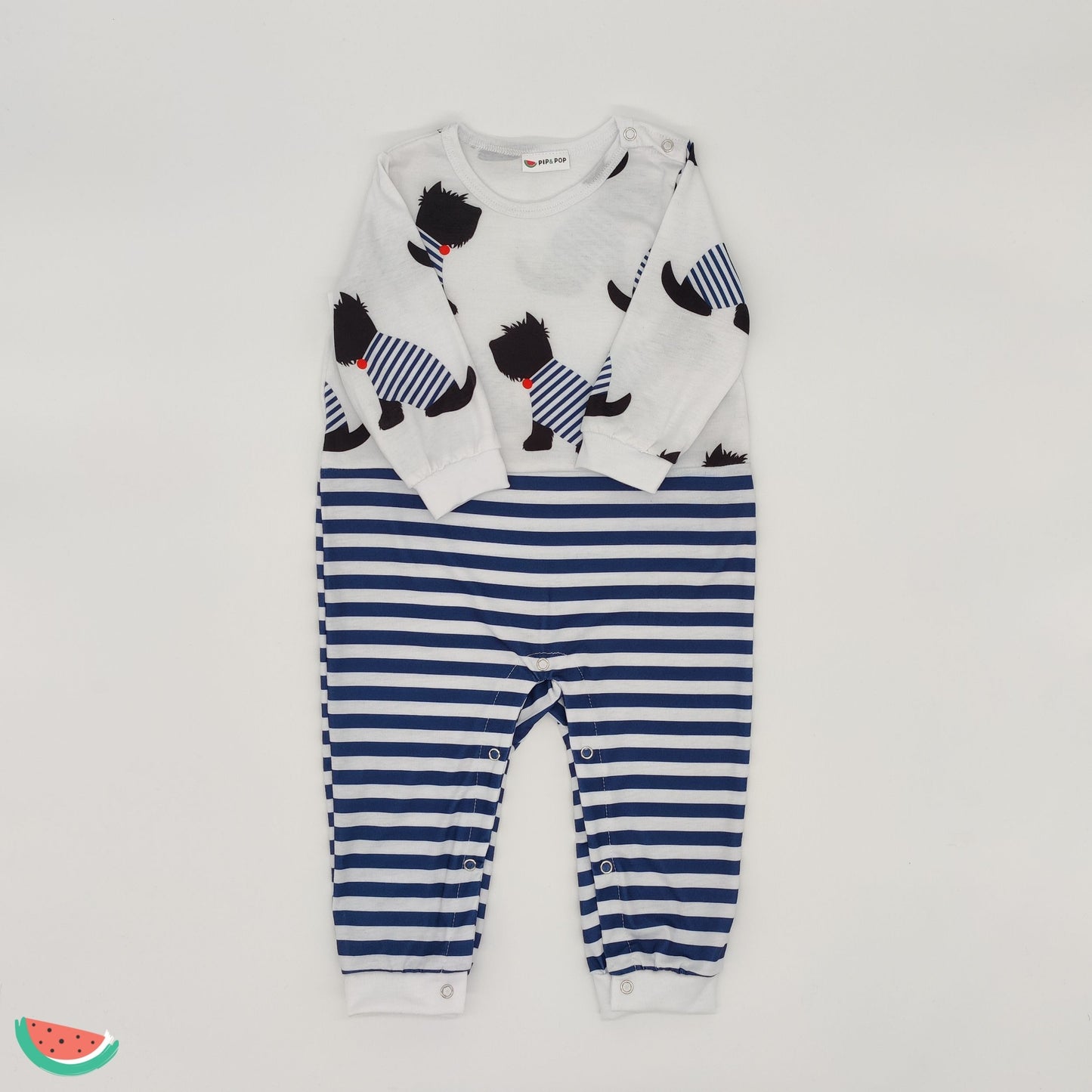 Scotty Dog and Stripe Babygrow