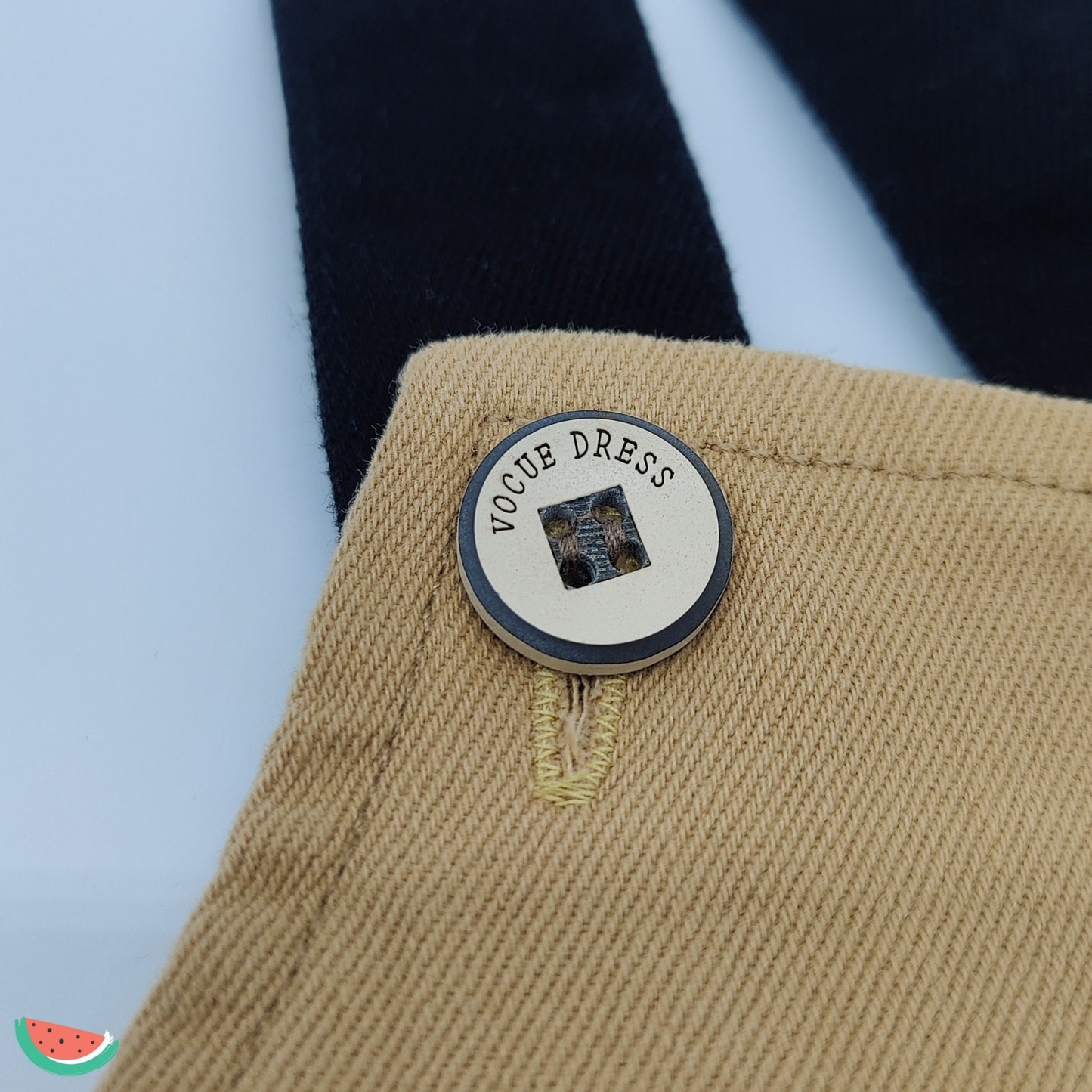 Two-Tone Cotton Dungarees