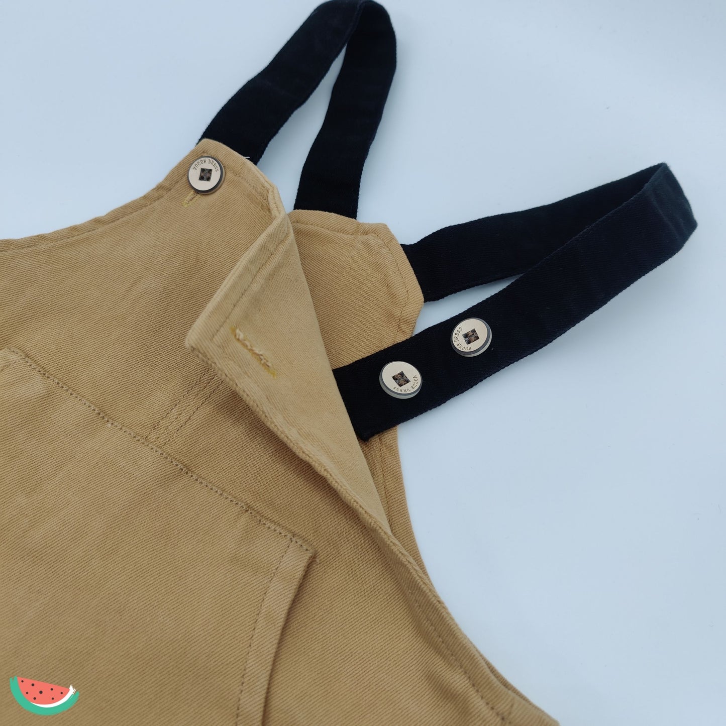 Two-Tone Cotton Dungarees