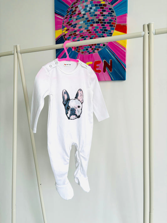 Frenchie Print Babygrow