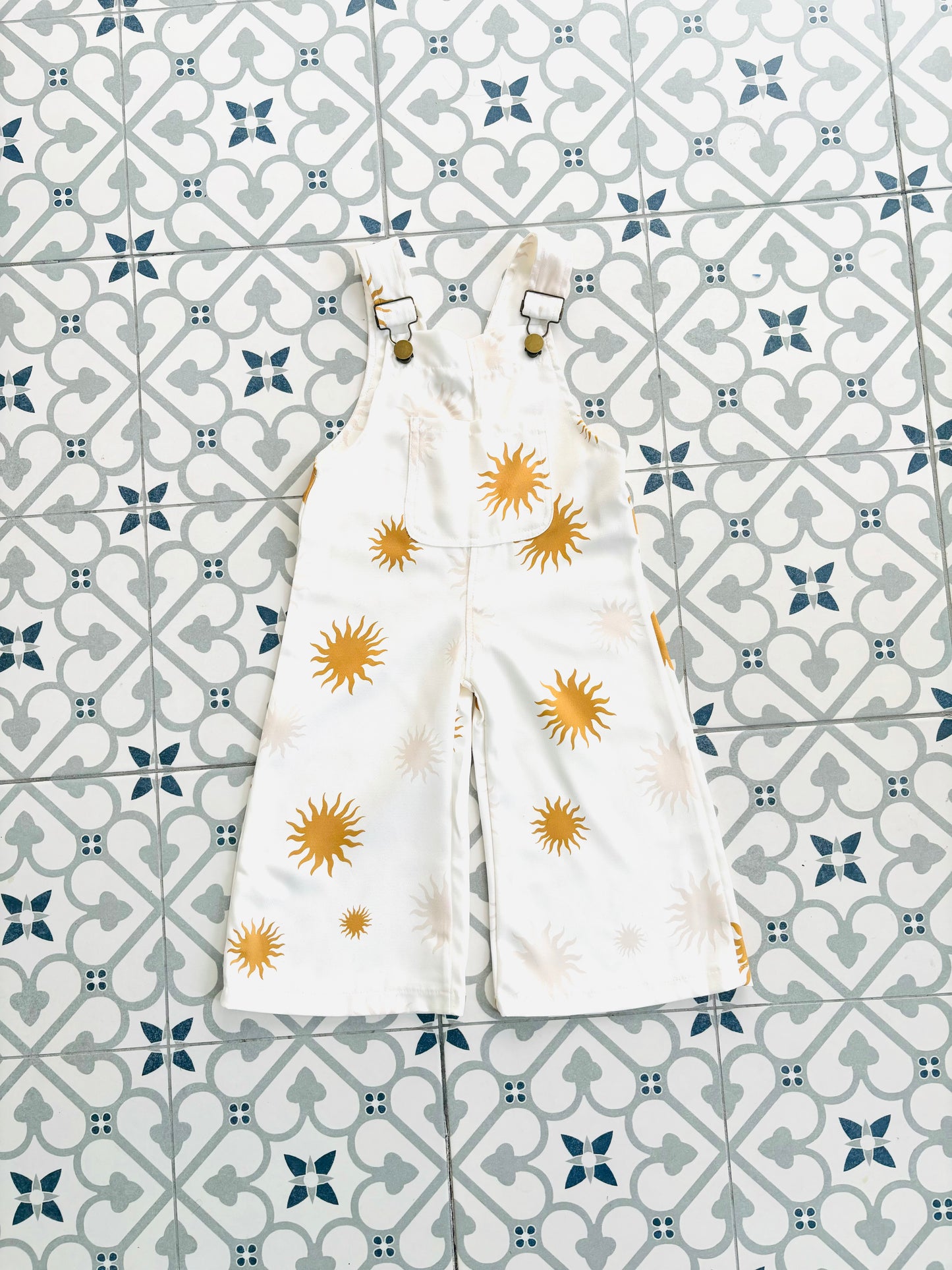 Sun print dungarees