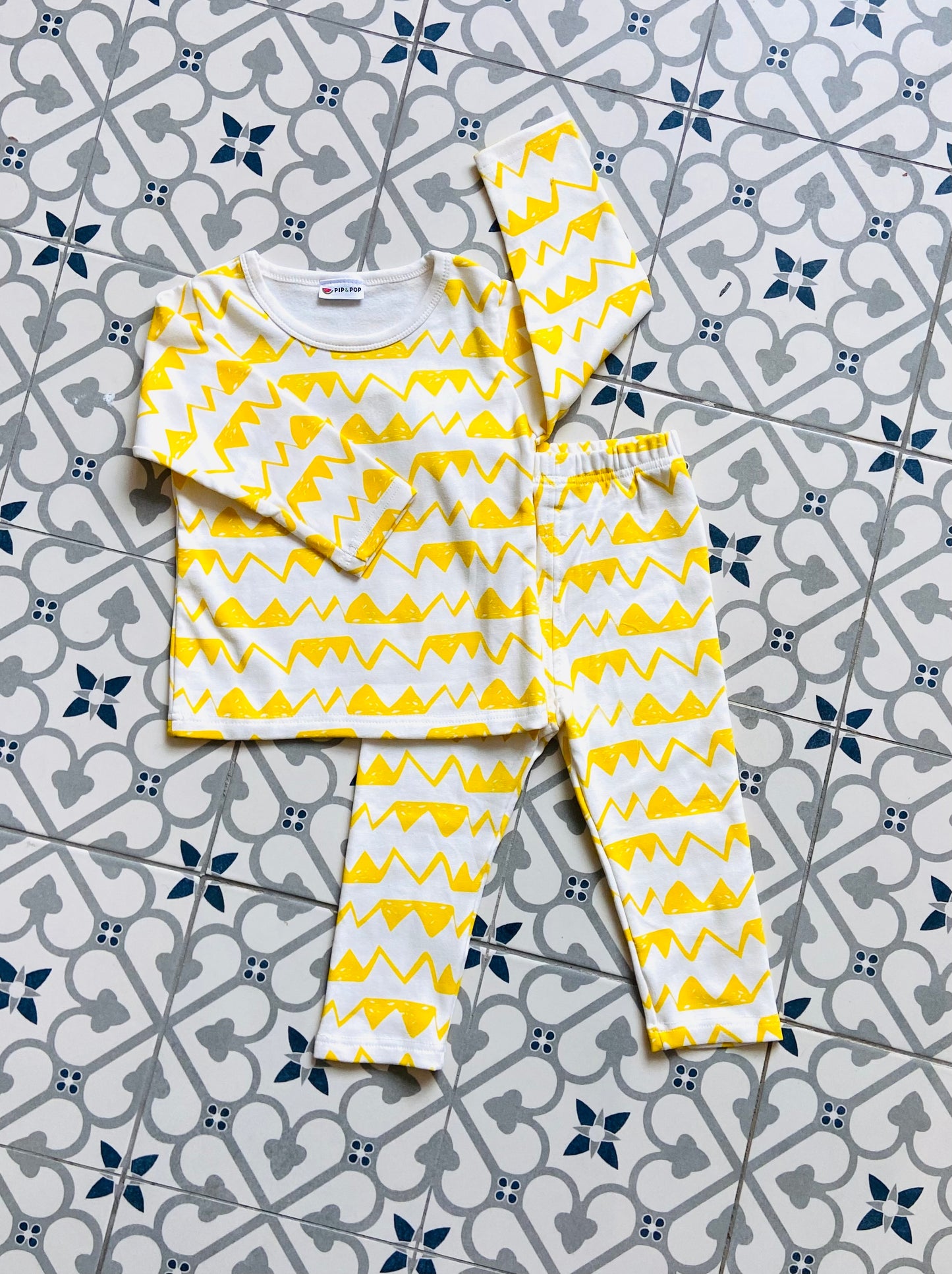 Yellow Print Lounge Set