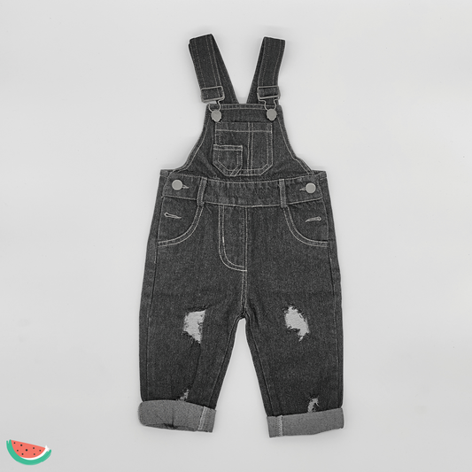 Black Ripped Dungarees