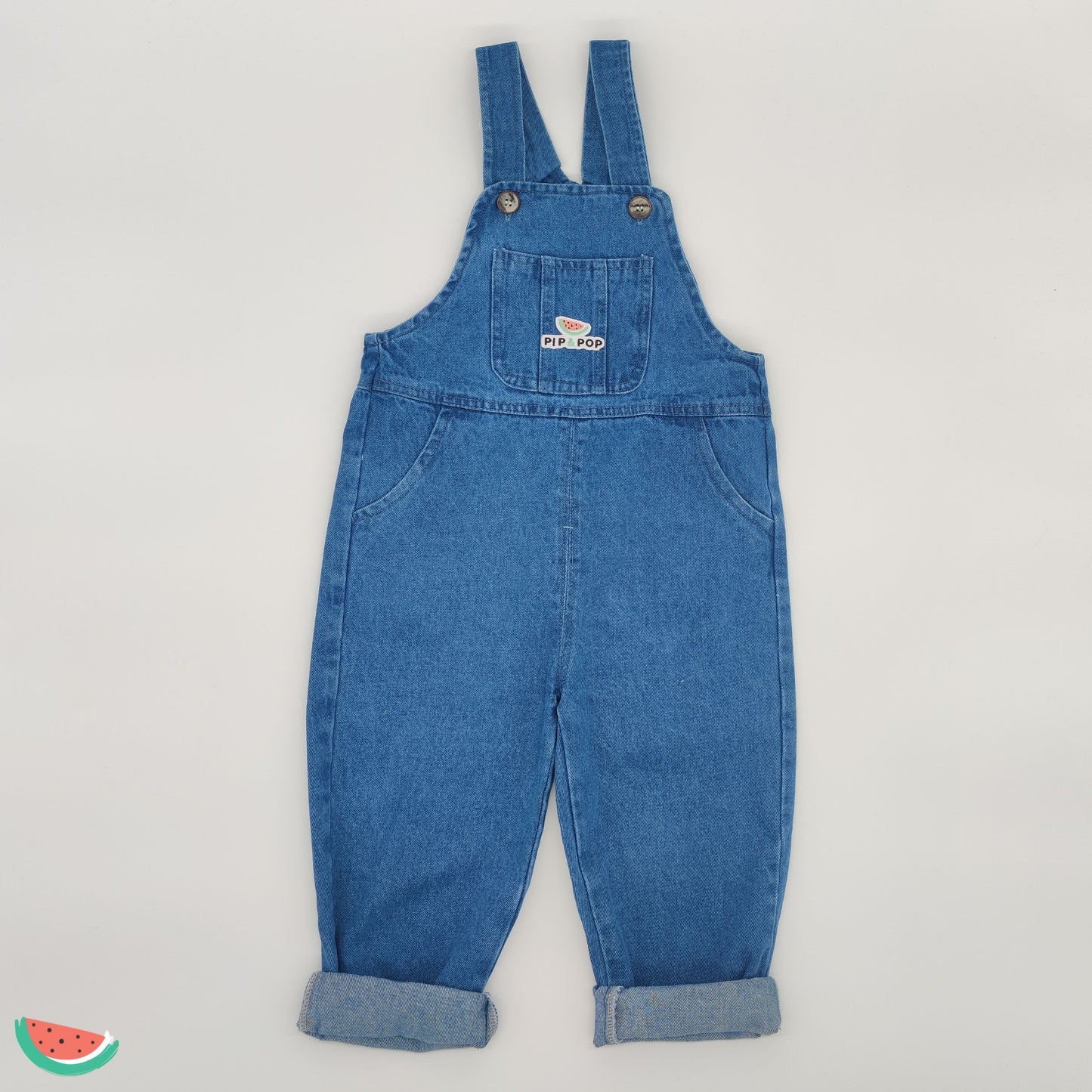 Pip & Pop blue denim dungarees