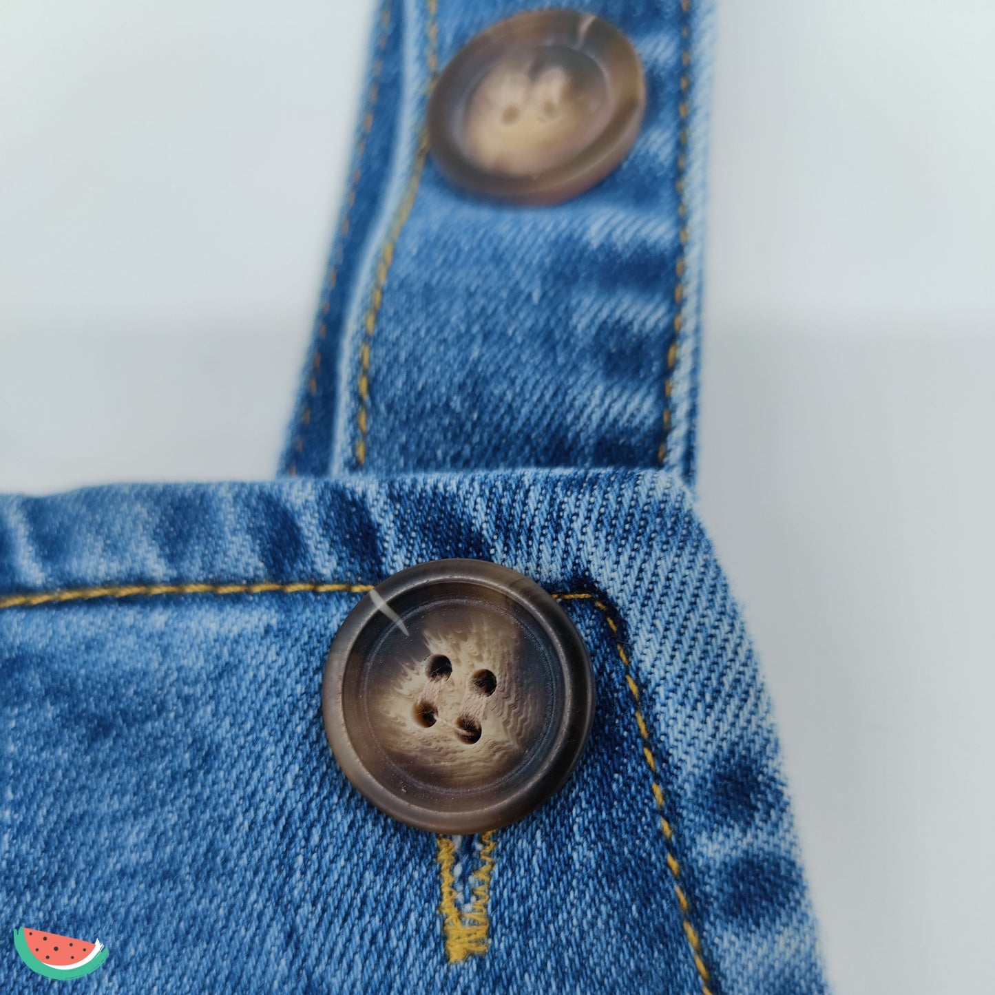 Soft Blue Denim Dungarees