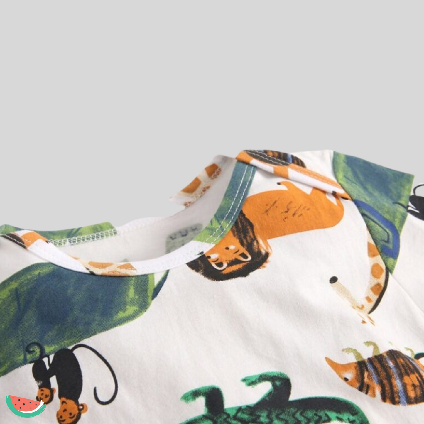 Jungle Print Long-sleeve Babygrow