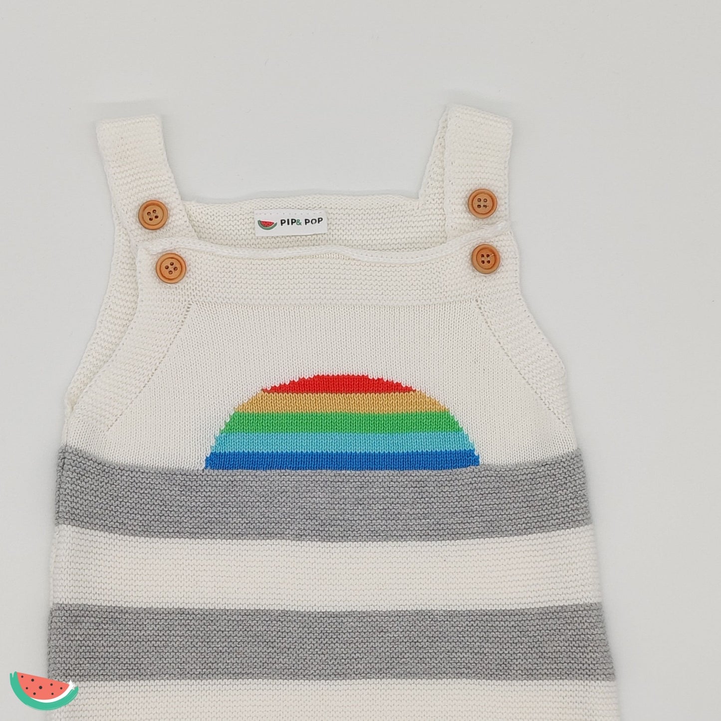 Rainbow Knitted Babygrow