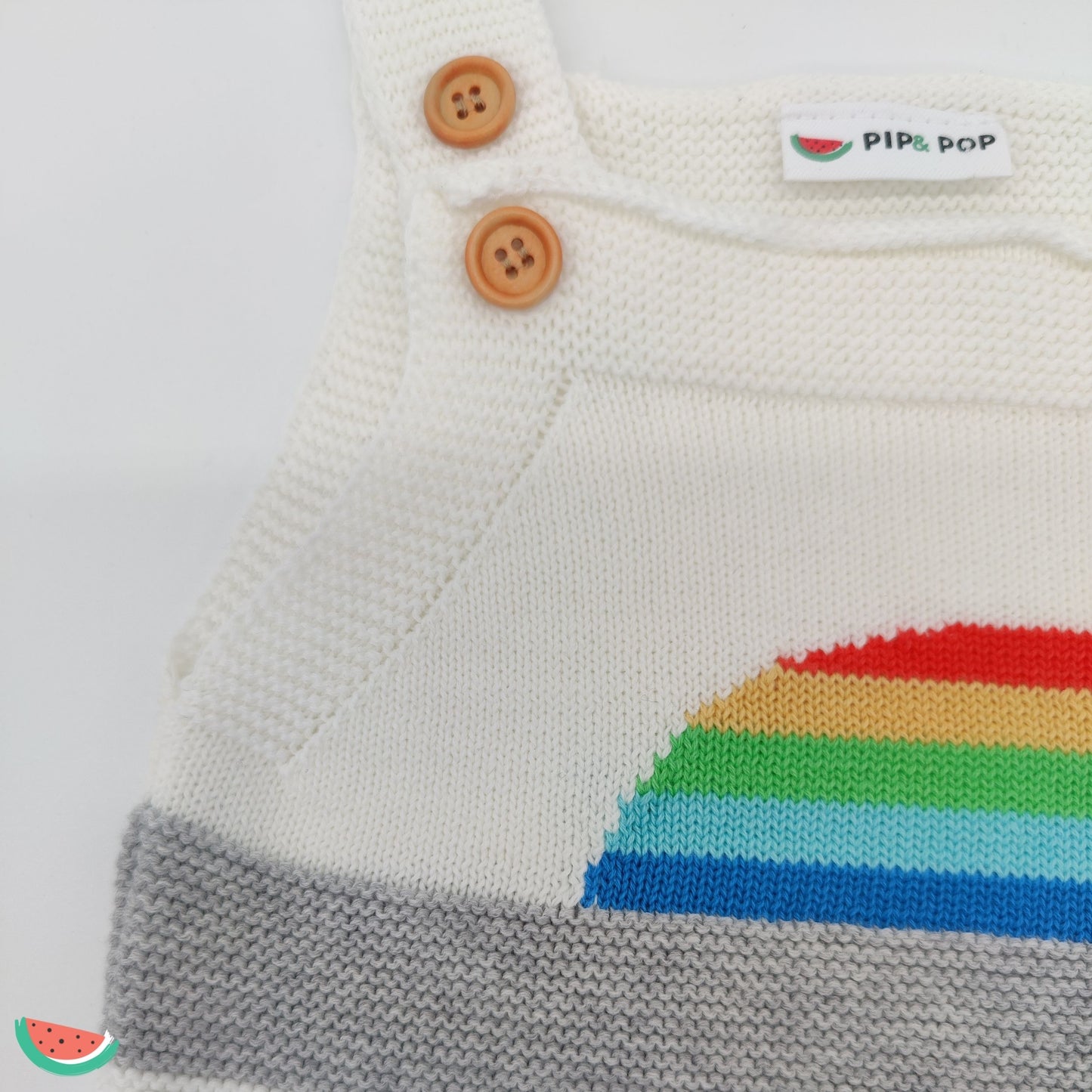 Rainbow Knitted Babygrow