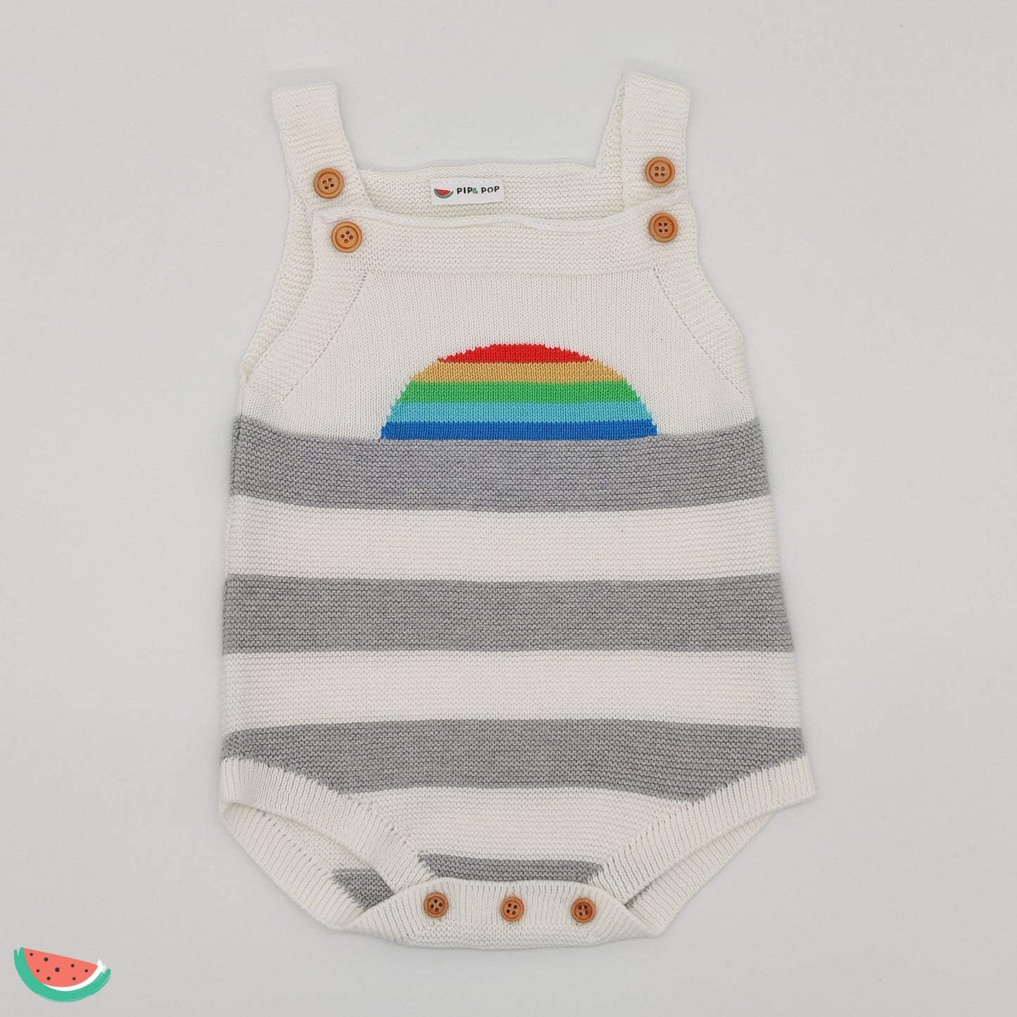 Rainbow Knitted Babygrow