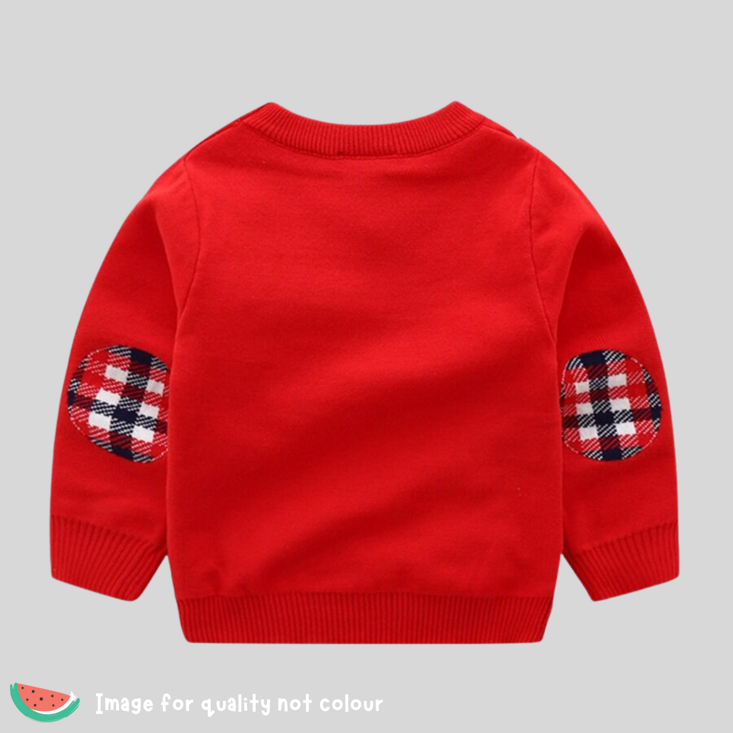 Christmas Reinbear Elbow Patch Jumper