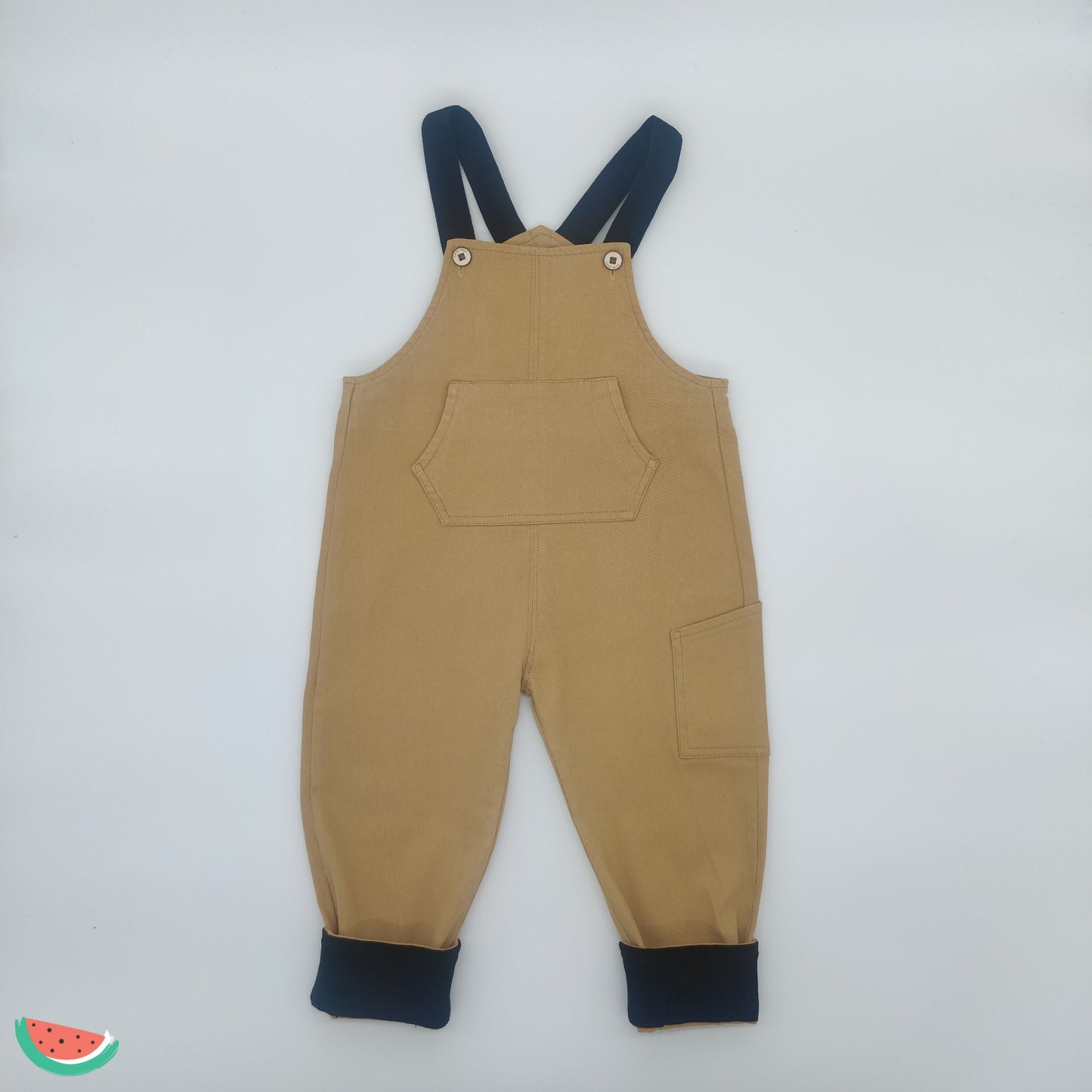 Two-Tone Cotton Dungarees